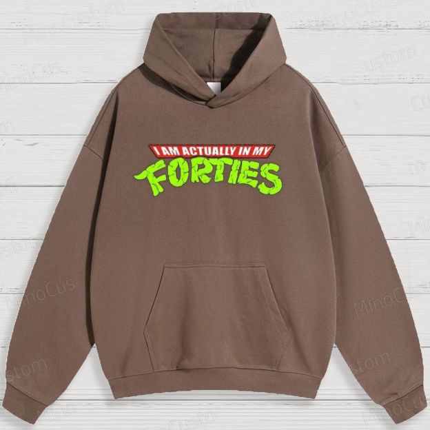 Humorous Age - Related Text Graphic Hoodie