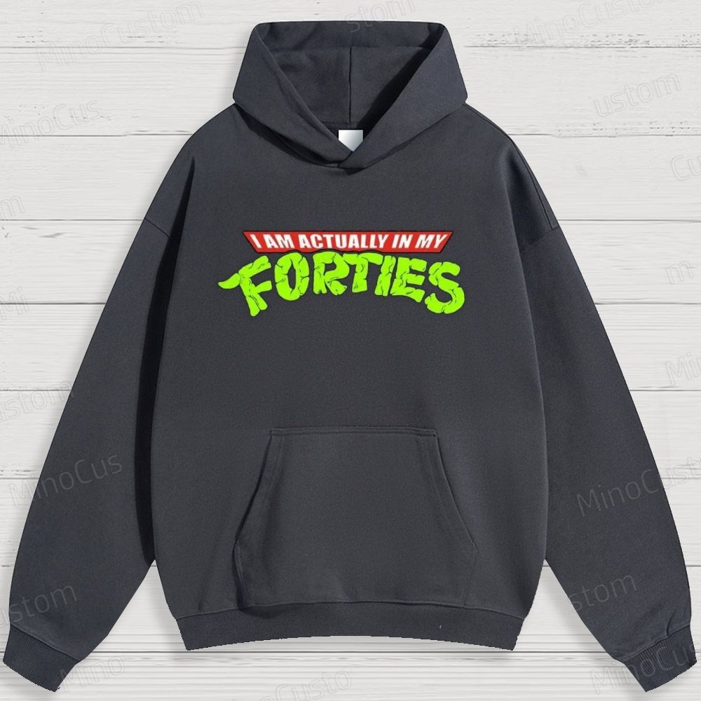 Humorous Age - Related Text Graphic Hoodie