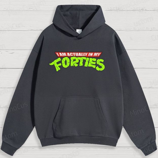 Humorous Age - Related Text Graphic Hoodie