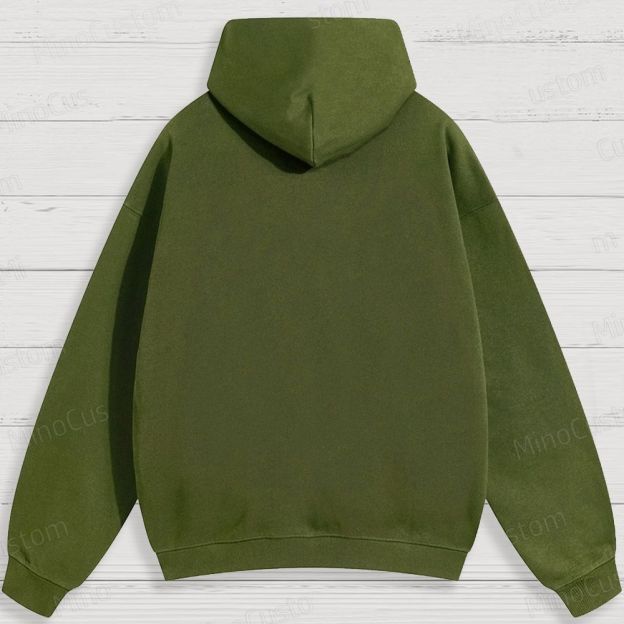 Sci - Fi Trooper Helmet and Text Graphic Hoodie