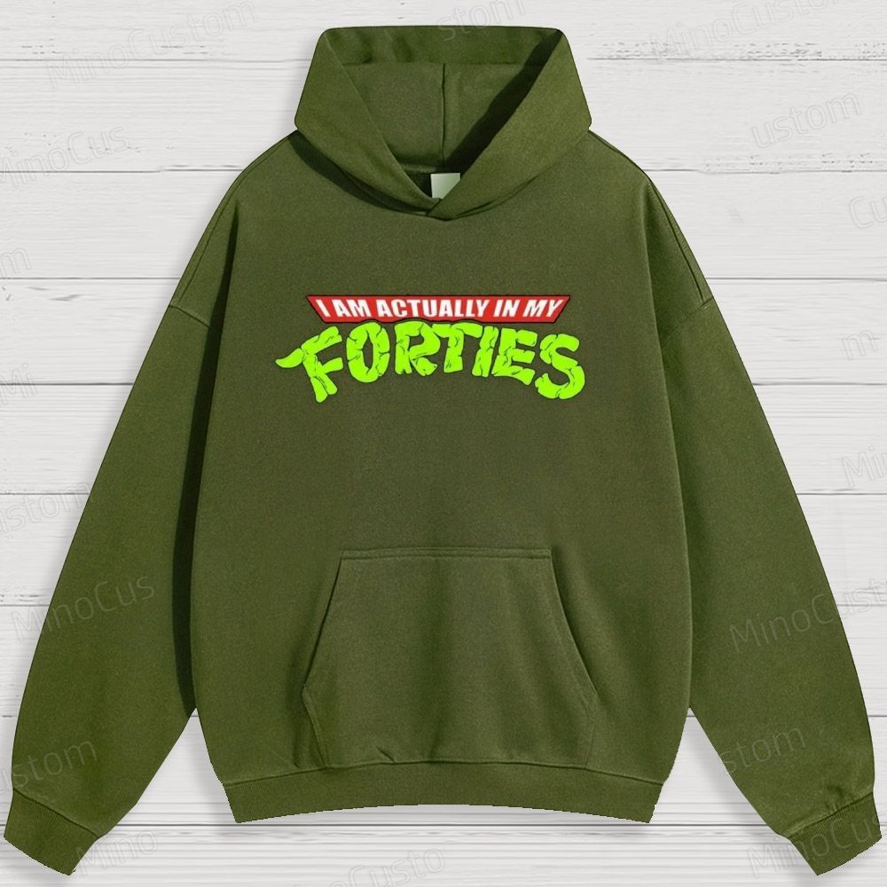 Humorous Age - Related Text Graphic Hoodie