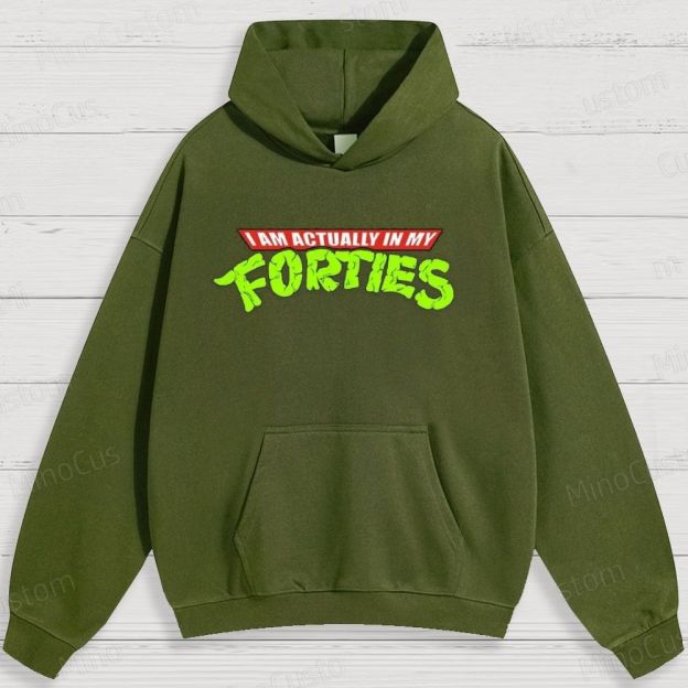 Humorous Age - Related Text Graphic Hoodie