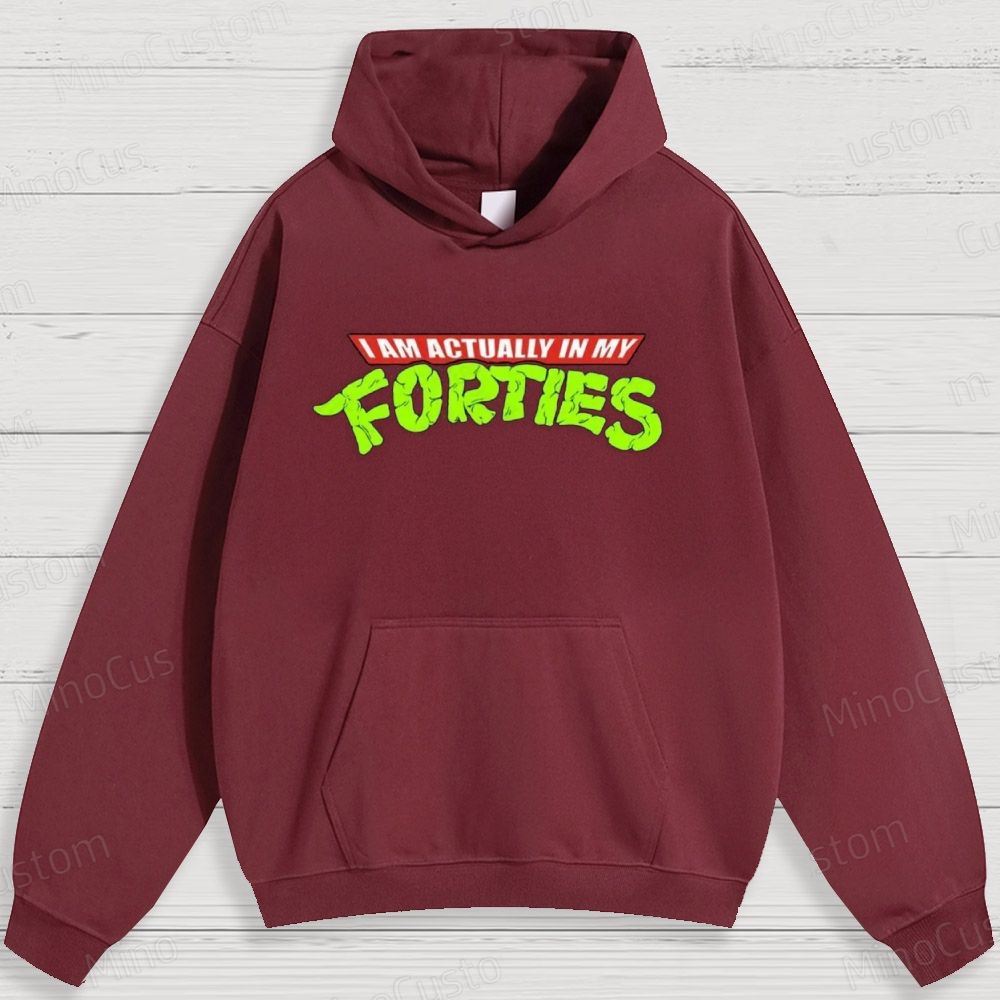 Humorous Age - Related Text Graphic Hoodie