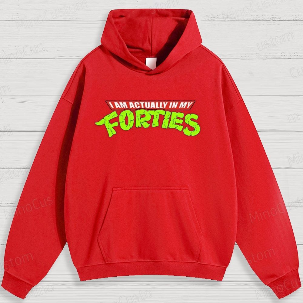 Humorous Age - Related Text Graphic Hoodie