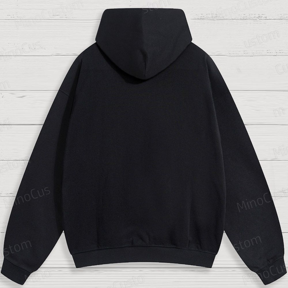 Horror - Themed Silhouette and Text Graphic Hoodie