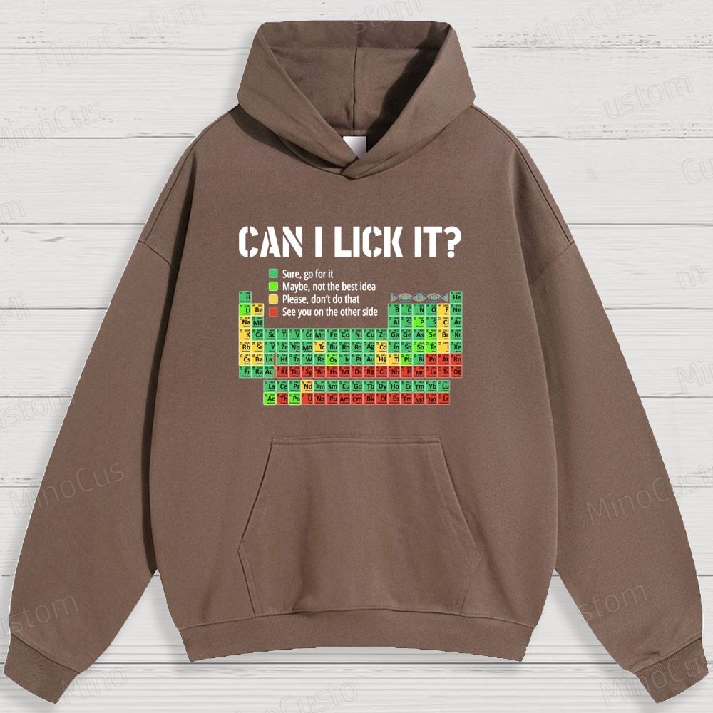 Humorous Periodic Table and Text Graphic Hoodie