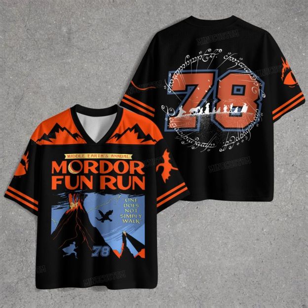 Middleearth's Annual Mordor Fun Run Jersey Shirts 
