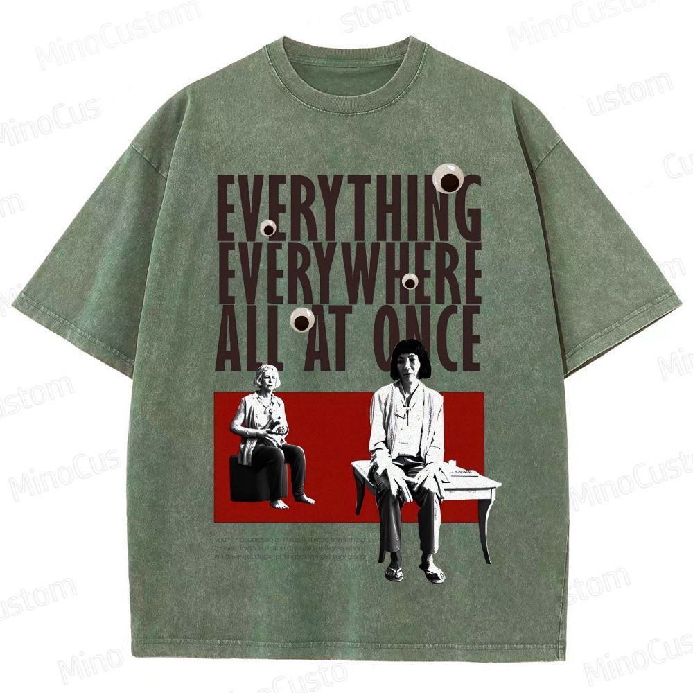 Drama - Themed Character and Text Graphic Short - Sleeve T - Shirt