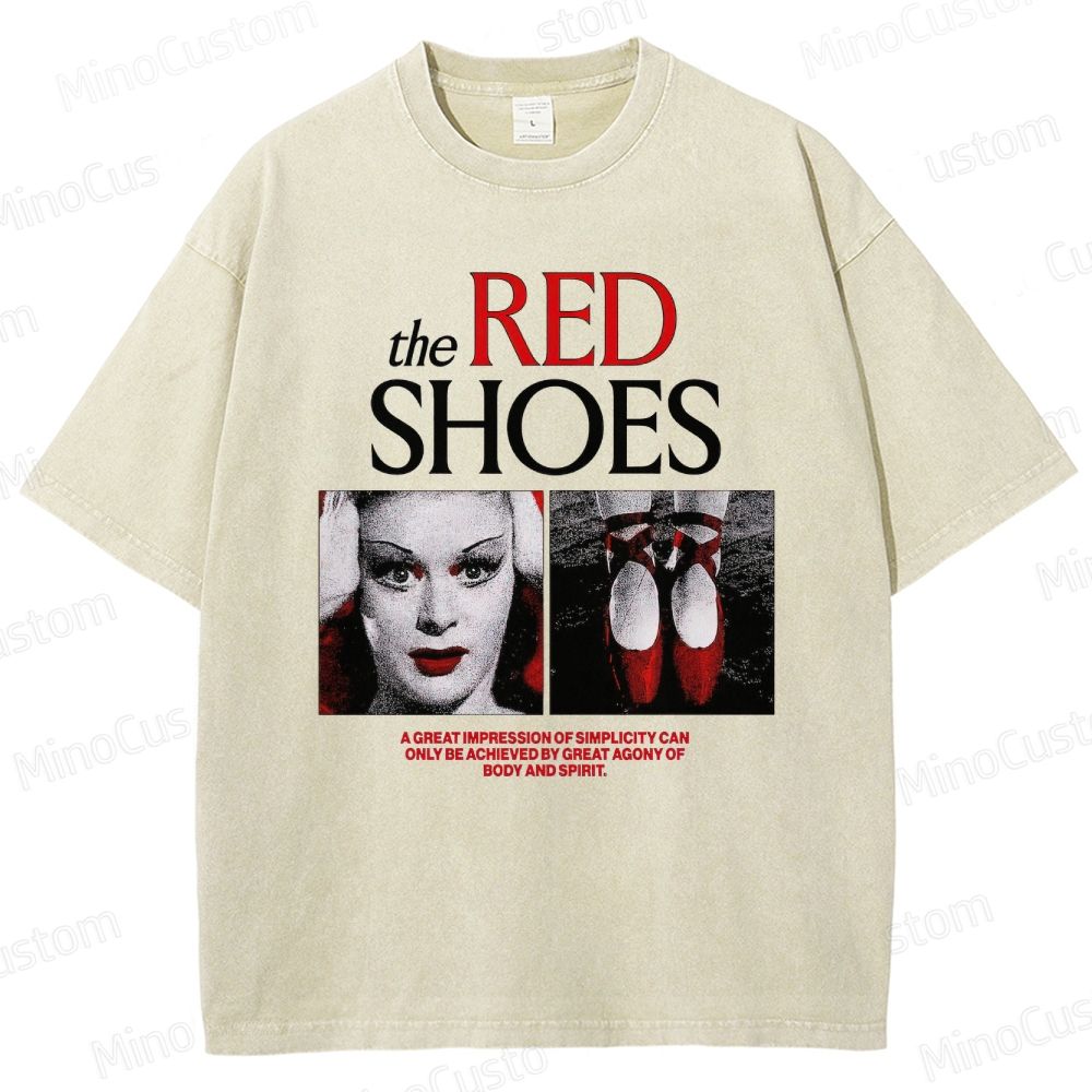 Drama - Themed Character and Red Shoes Graphic Short - Sleeve T - Shirt