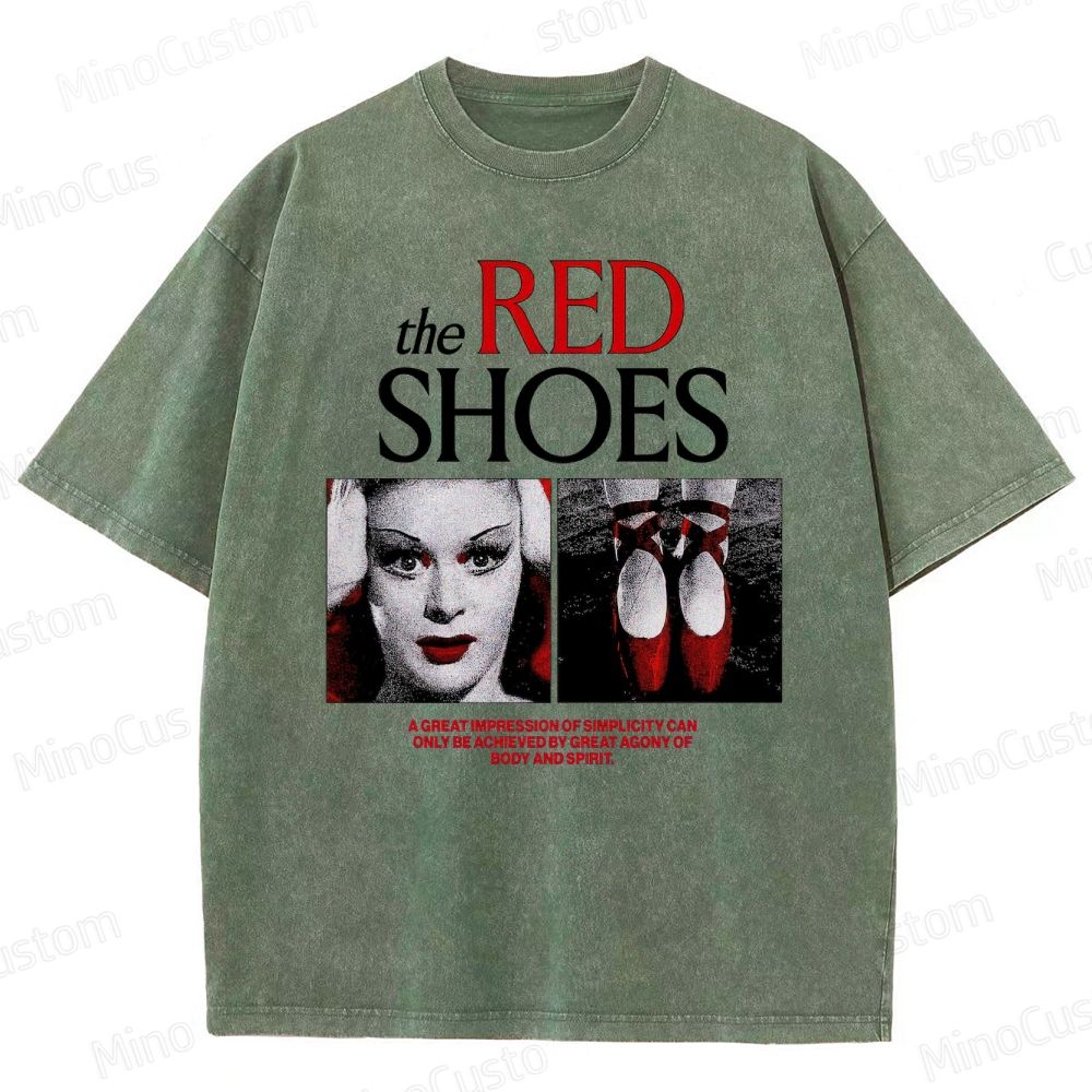Drama - Themed Character and Red Shoes Graphic Short - Sleeve T - Shirt