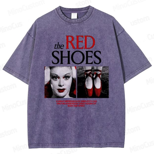 Drama - Themed Character and Red Shoes Graphic Short - Sleeve T - Shirt