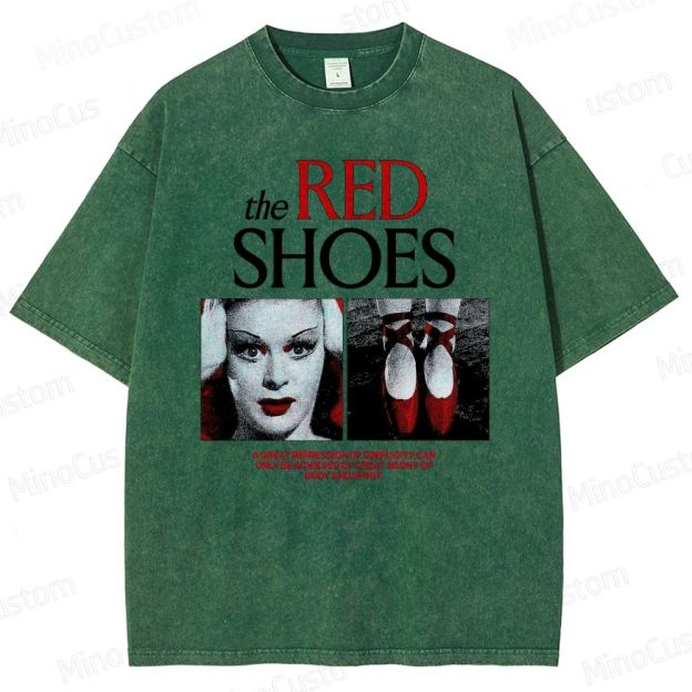 Drama - Themed Character and Red Shoes Graphic Short - Sleeve T - Shirt