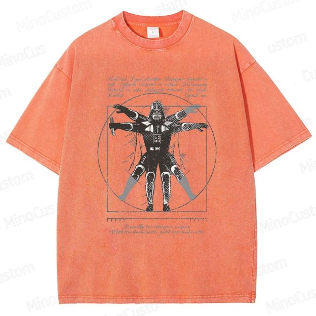 Art - Themed Character and Vitruvian Man - Style Graphic Short - Sleeve T - Shirt