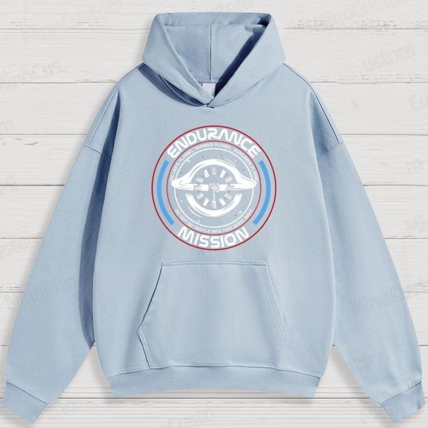 Sci - Fi Space Mission and Text Graphic Hoodie