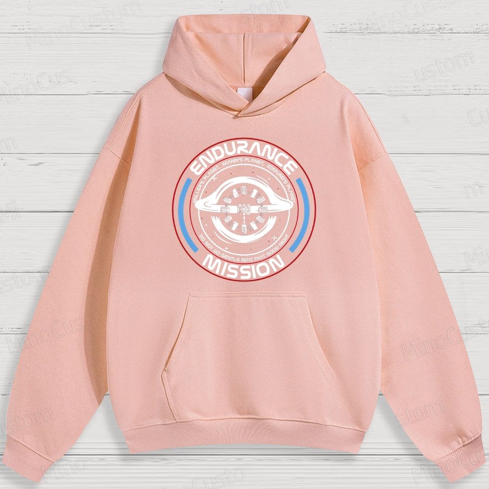 Sci - Fi Space Mission and Text Graphic Hoodie