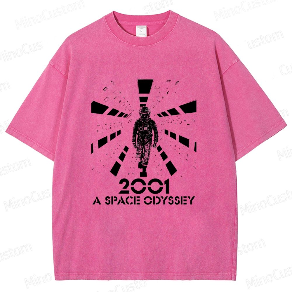 Sci - Fi Astronaut and Space Scene Graphic Short - Sleeve T - Shirt