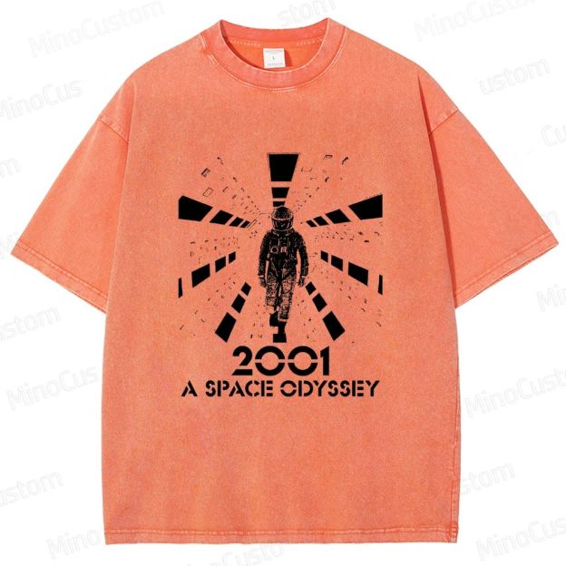 Sci - Fi Astronaut and Space Scene Graphic Short - Sleeve T - Shirt