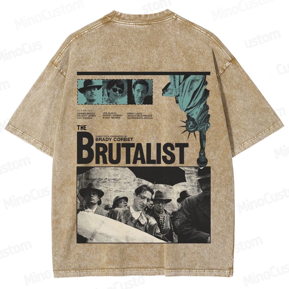 Vintage - Style Collage and Text Graphic Short - Sleeve T - Shirt