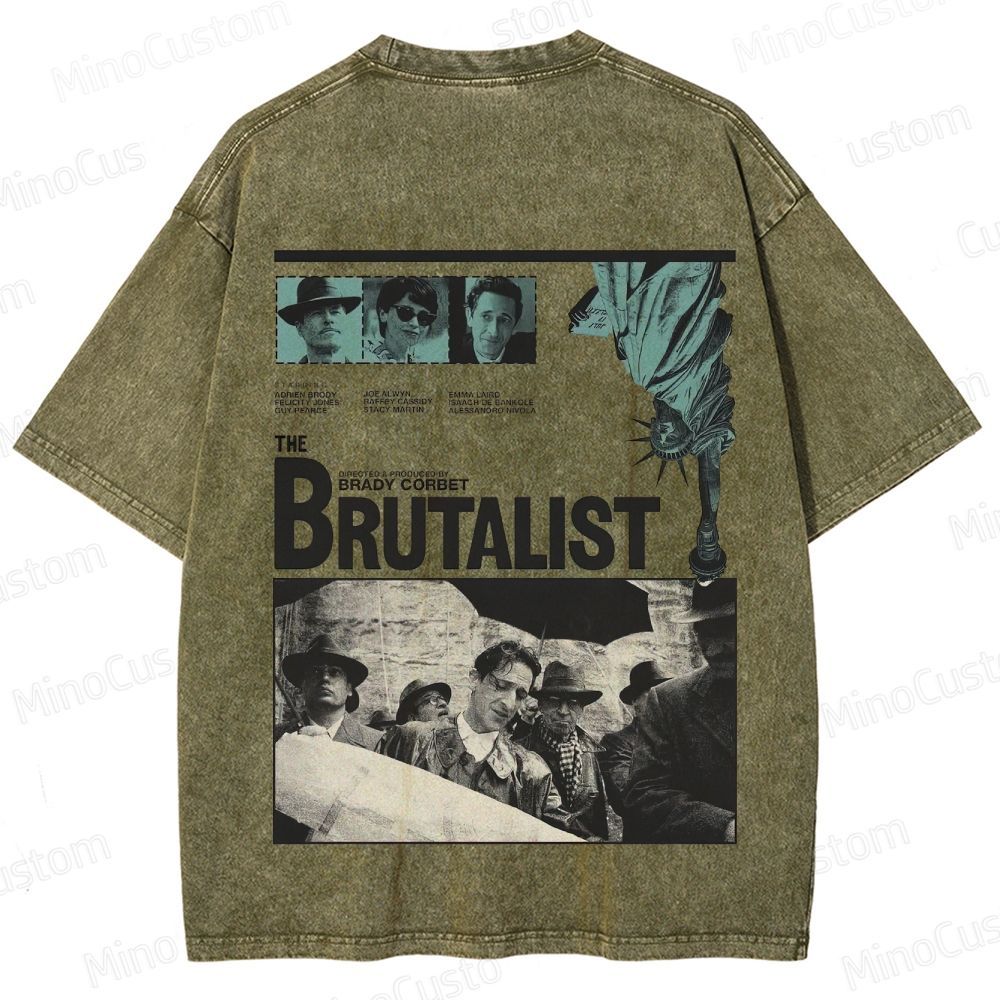 Vintage - Style Collage and Text Graphic Short - Sleeve T - Shirt