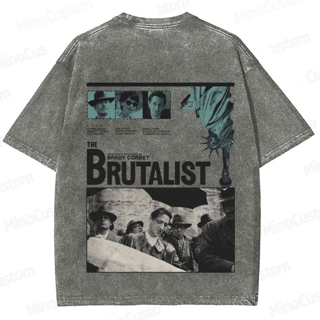 Vintage - Style Collage and Text Graphic Short - Sleeve T - Shirt