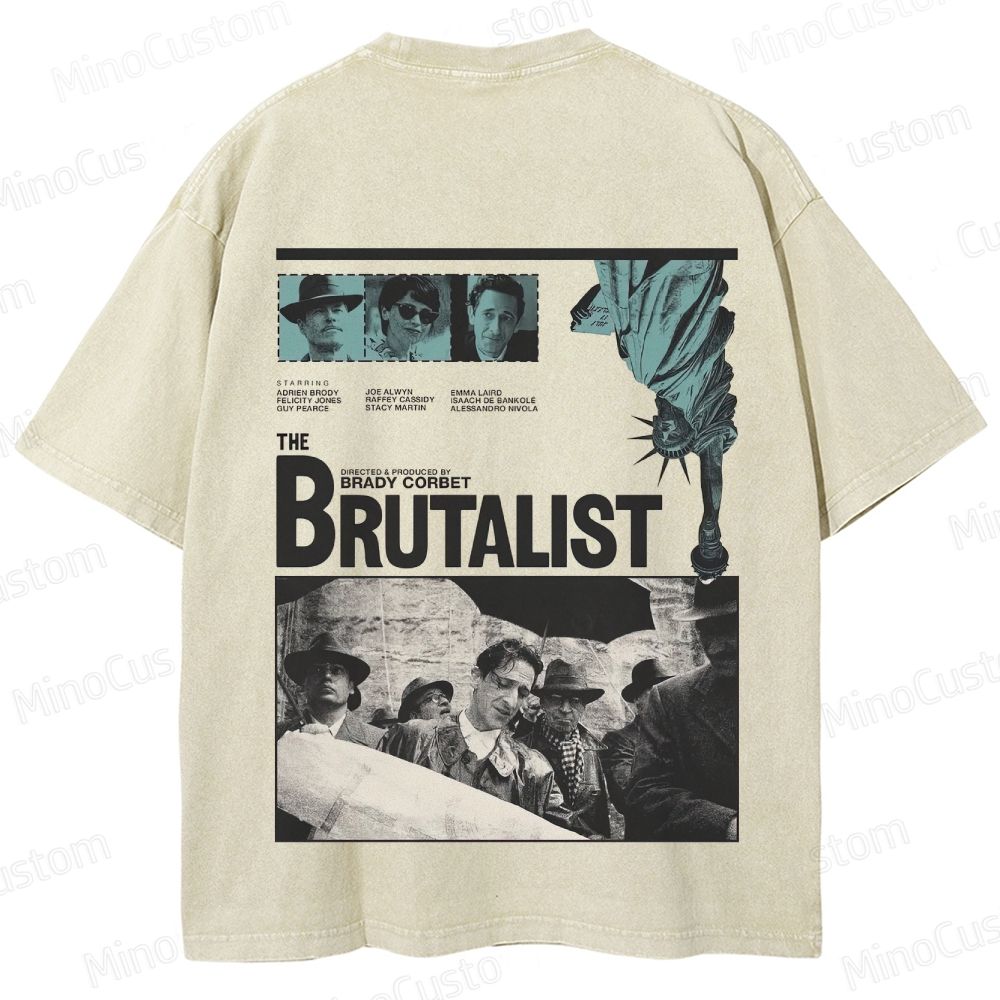 Vintage - Style Collage and Text Graphic Short - Sleeve T - Shirt