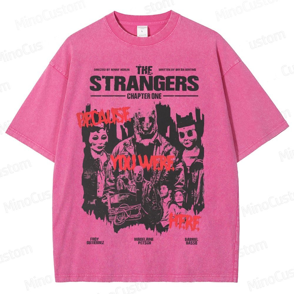 The Strangers: Chapter One Horror Character and Text Graphic Washed Vintage T - Shirt