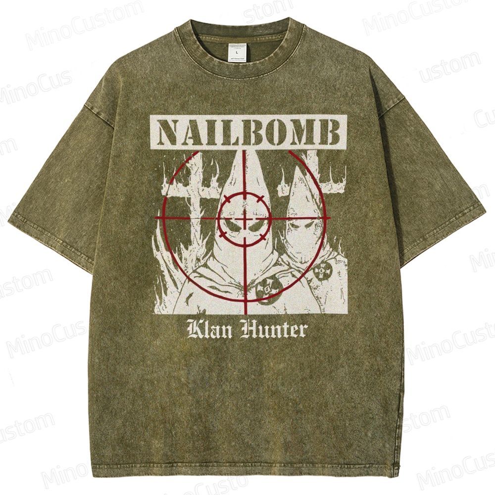 NAILBOMB - "Klan Hunter" Premium Washed T-Shirt 