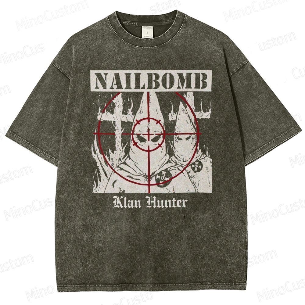 NAILBOMB - "Klan Hunter" Premium Washed T-Shirt 