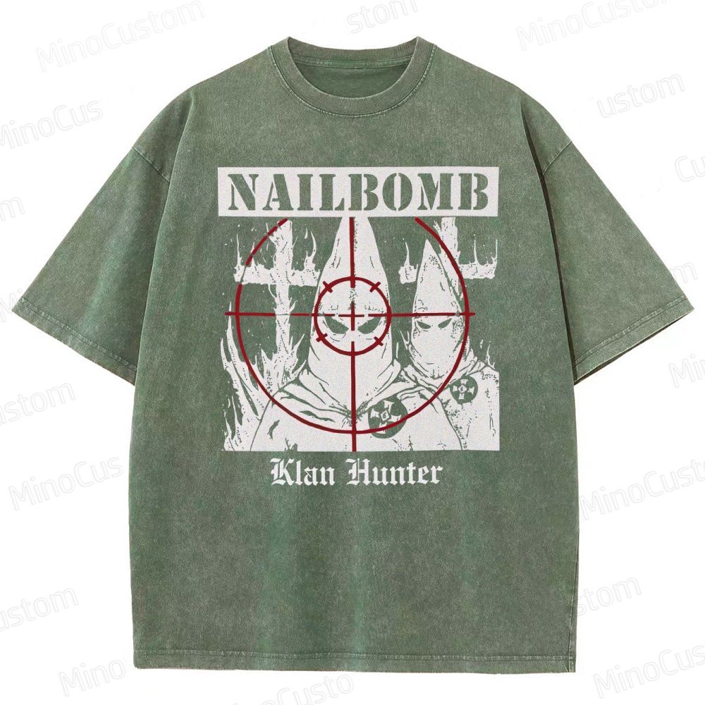 NAILBOMB - "Klan Hunter" Premium Washed T-Shirt 