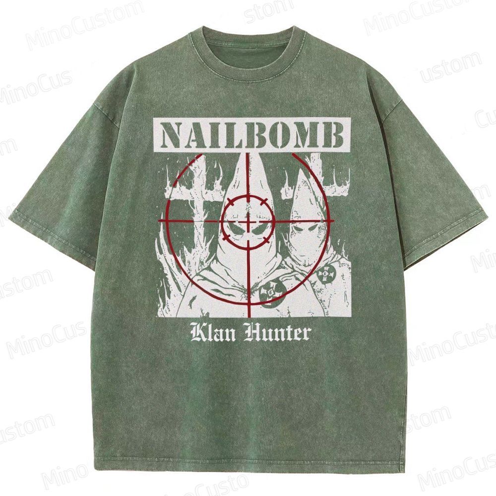 NAILBOMB - "Klan Hunter" Premium Washed T-Shirt 