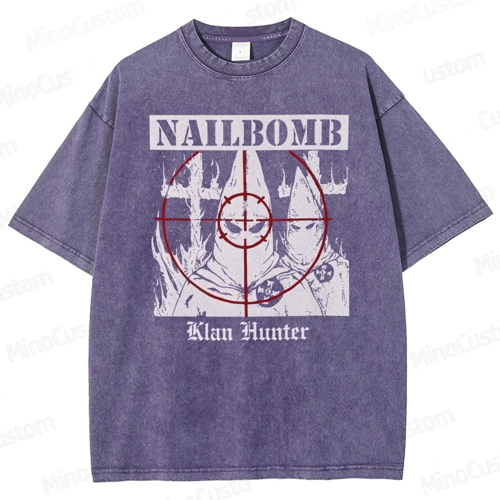 NAILBOMB - "Klan Hunter" Premium Washed T-Shirt 