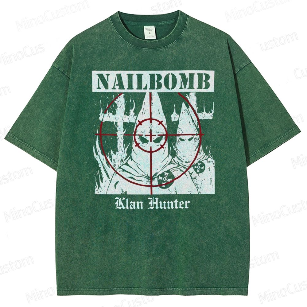 NAILBOMB - "Klan Hunter" Premium Washed T-Shirt 