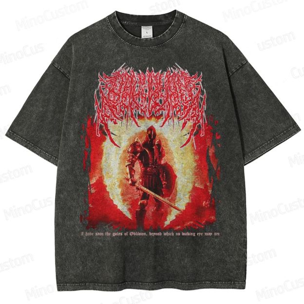 Oblivion Elder Scrolls Death Metal Washed T-Shirt 