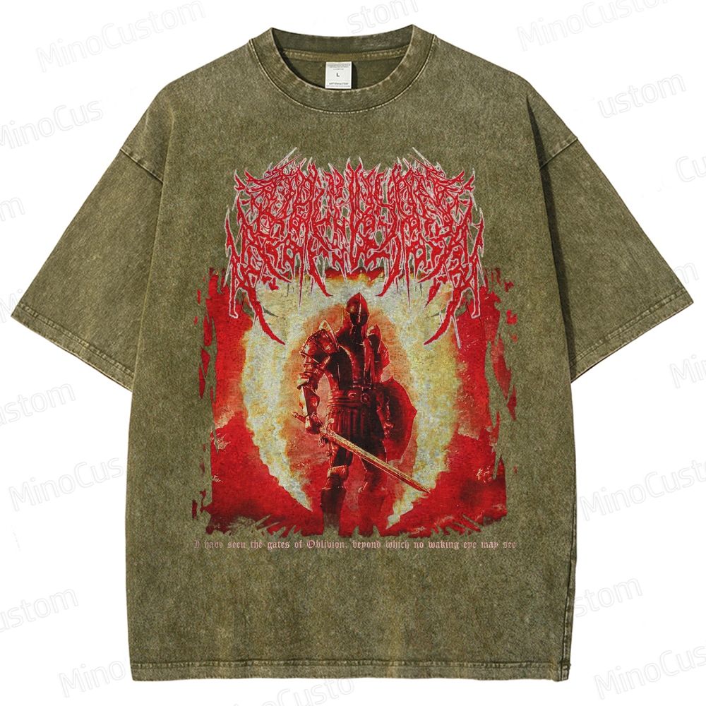 Oblivion Elder Scrolls Death Metal Washed T-Shirt 