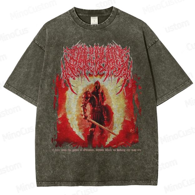Oblivion Elder Scrolls Death Metal Washed T-Shirt 