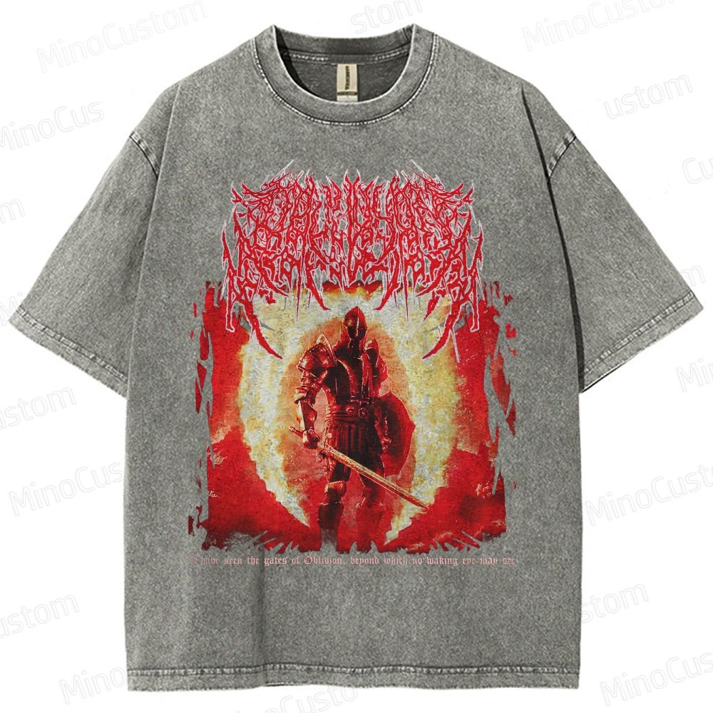 Oblivion Elder Scrolls Death Metal Washed T-Shirt 