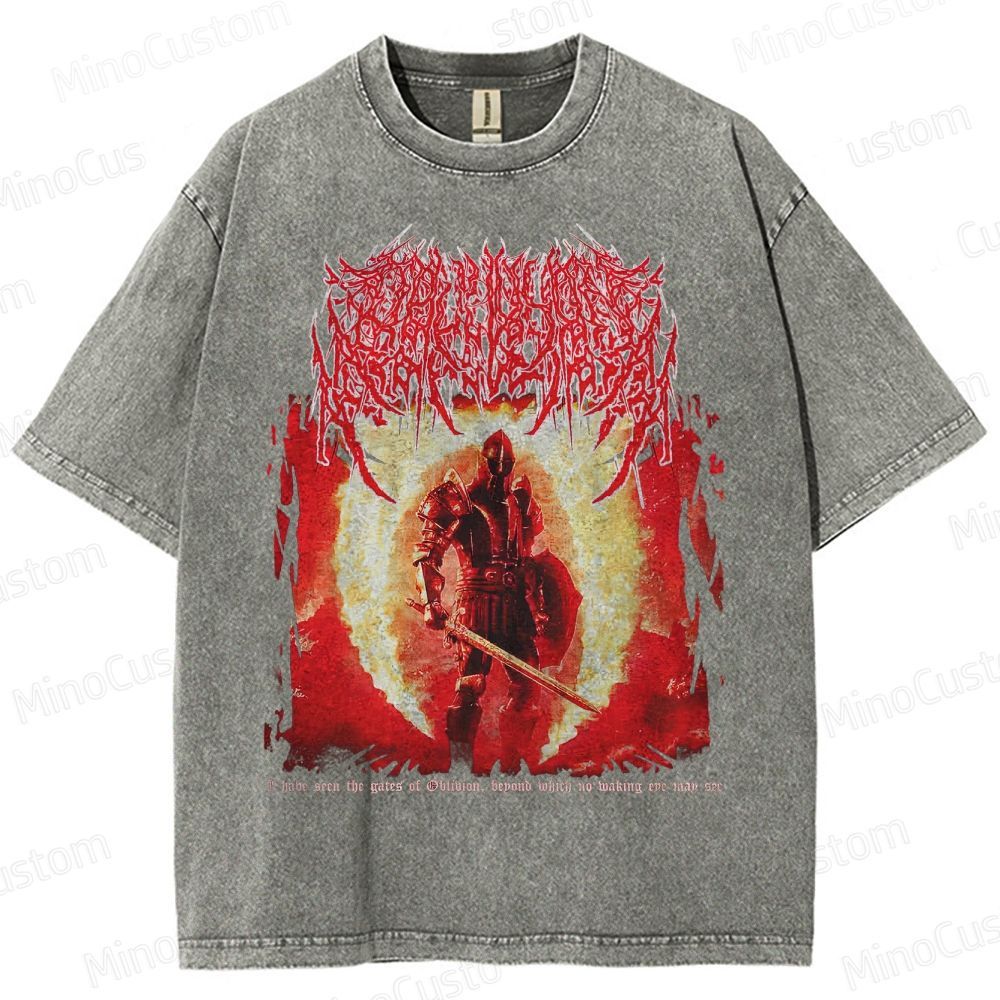 Oblivion Elder Scrolls Death Metal Washed T-Shirt 