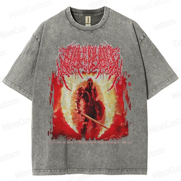 Oblivion Elder Scrolls Death Metal Washed T-Shirt 