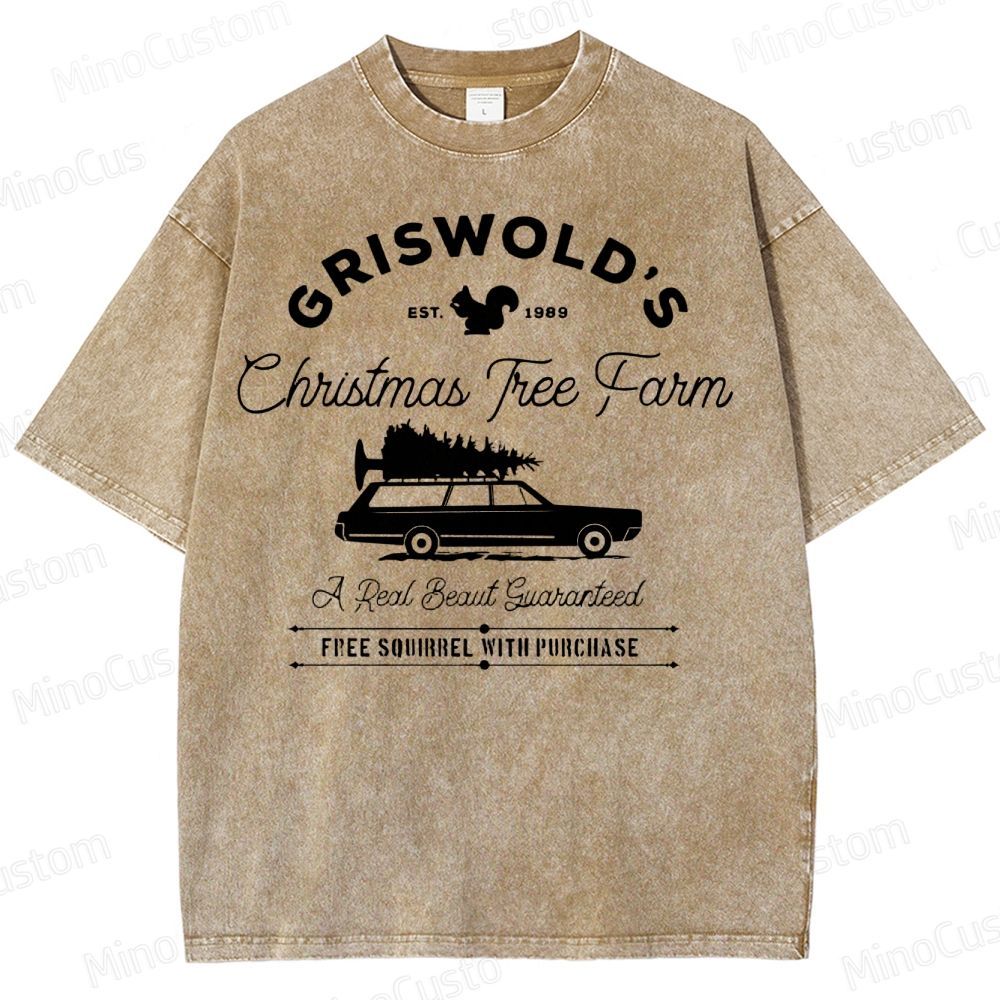 Griswold Christmas Tree Farm Washed T-Shirt 