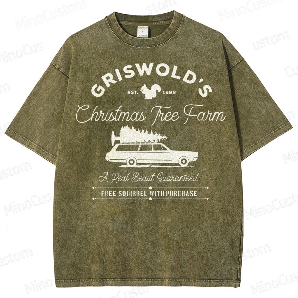 Griswold Christmas Tree Farm Washed T-Shirt 