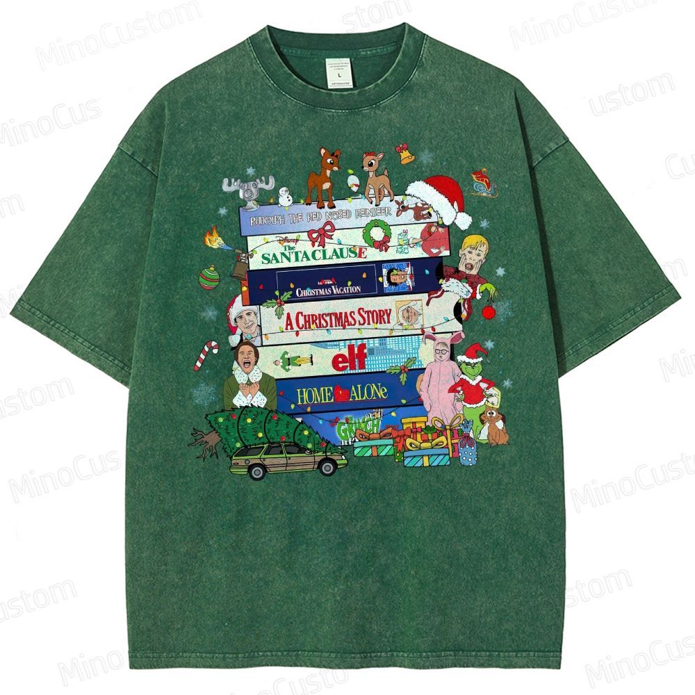 90s Christmas Movie Washed T-Shirt