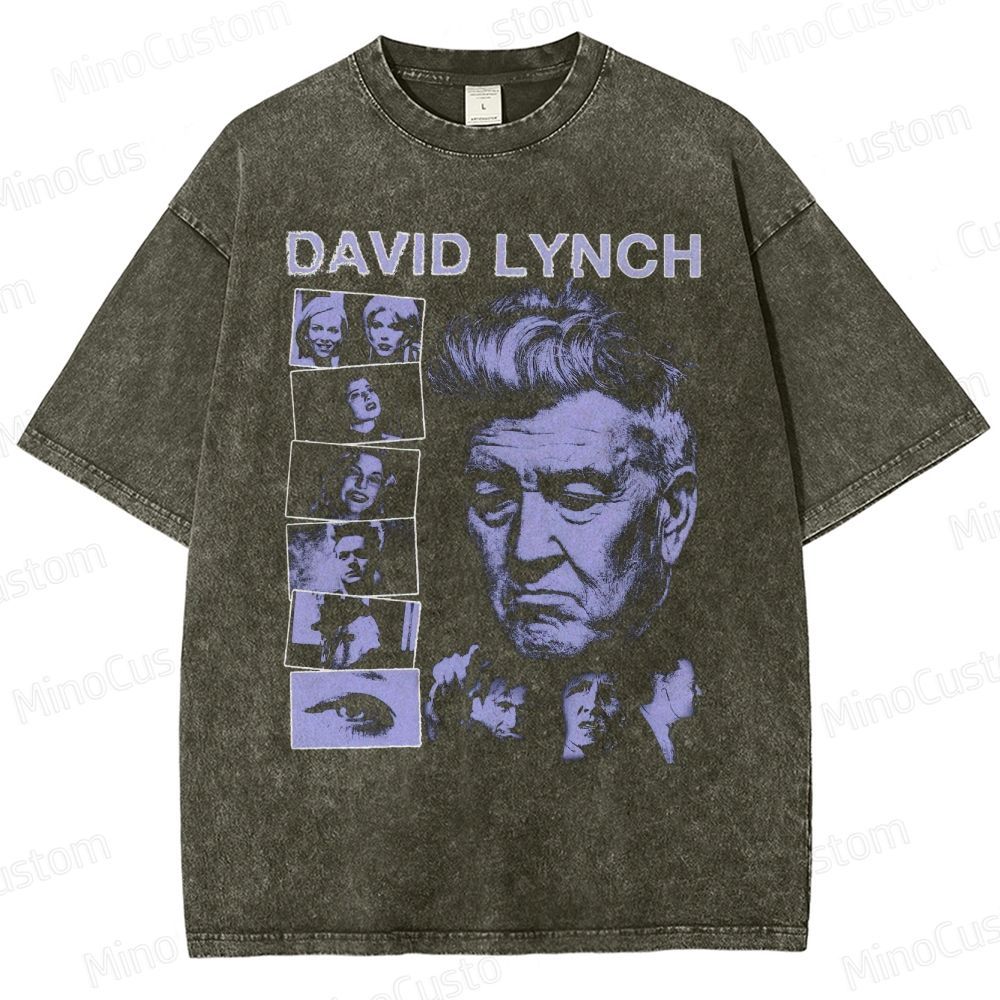 Retro Classic Movie Prints Washed T-Shirt 