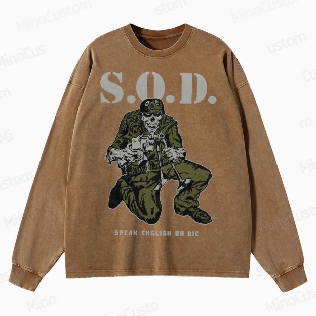 Stormtroopers Of Death Vintage Crewneck Washed Sweatshirt 