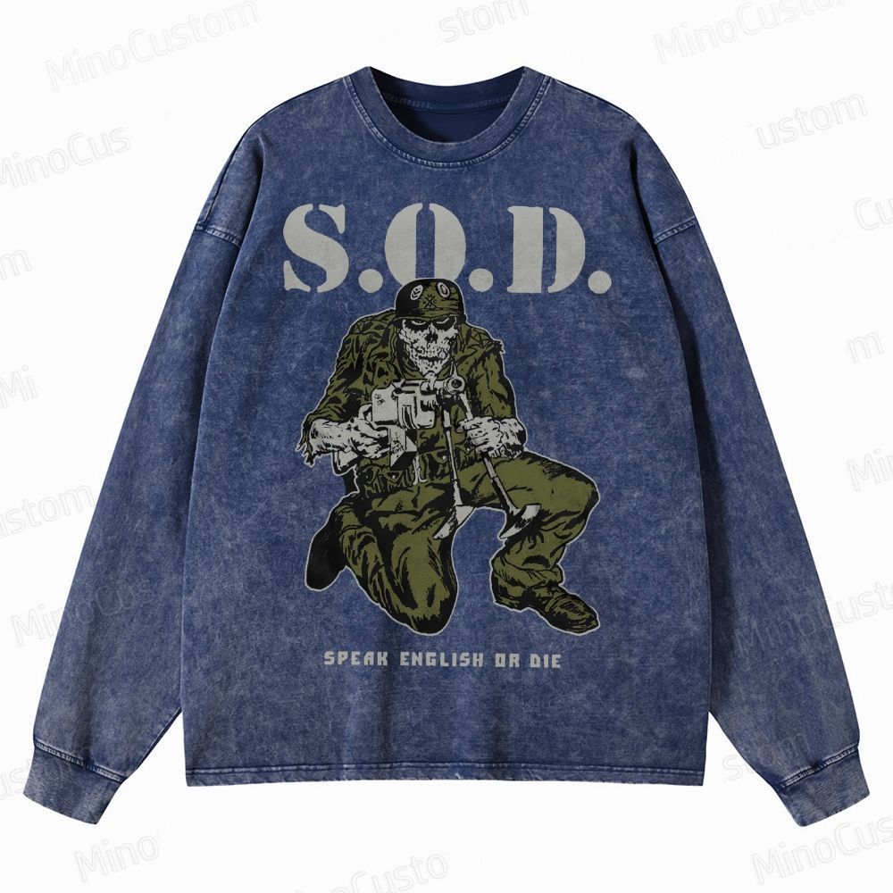 Stormtroopers Of Death Vintage Crewneck Washed Sweatshirt 