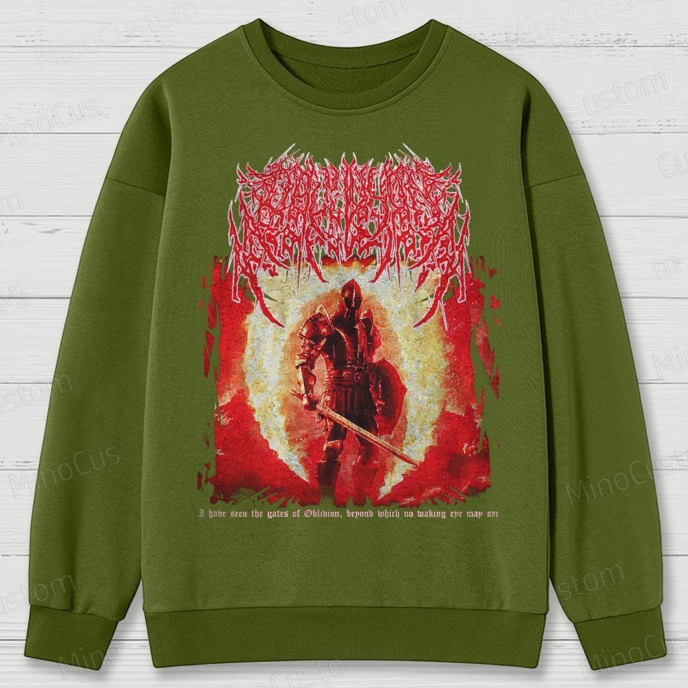 Oblivion Elder Scrolls Death Metal Cotton Sweatshirts 