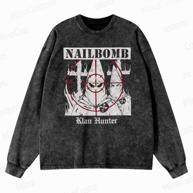 NAILBOMB - "Klan Hunter" Premium Crewneck Washed Sweatshirt
