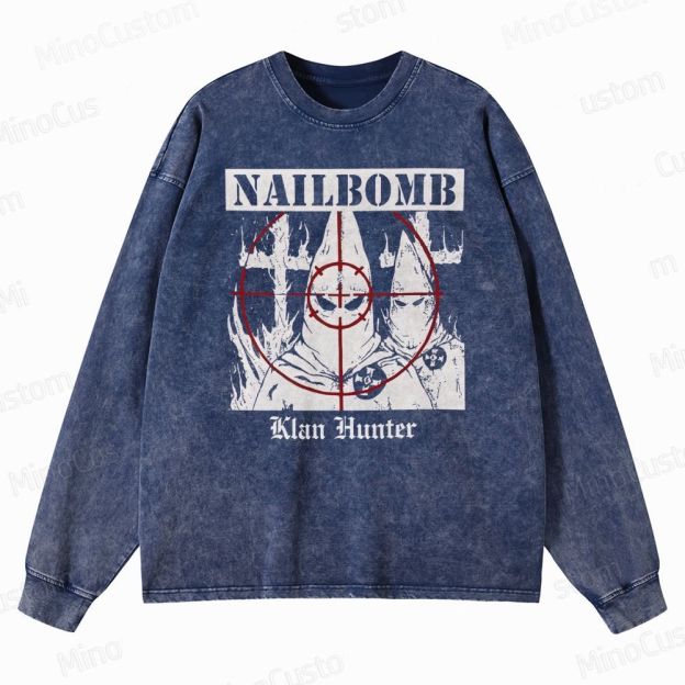 NAILBOMB - "Klan Hunter" Premium Crewneck Washed Sweatshirt