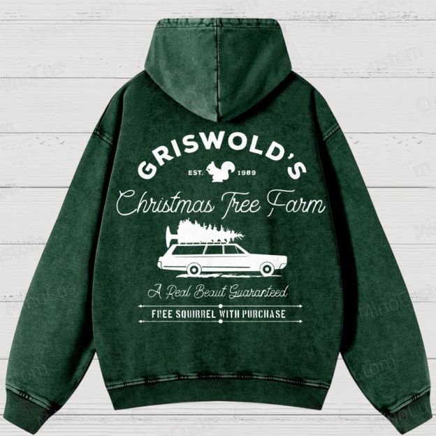 Griswold Christmas Tree Farm Washed Hoodies 