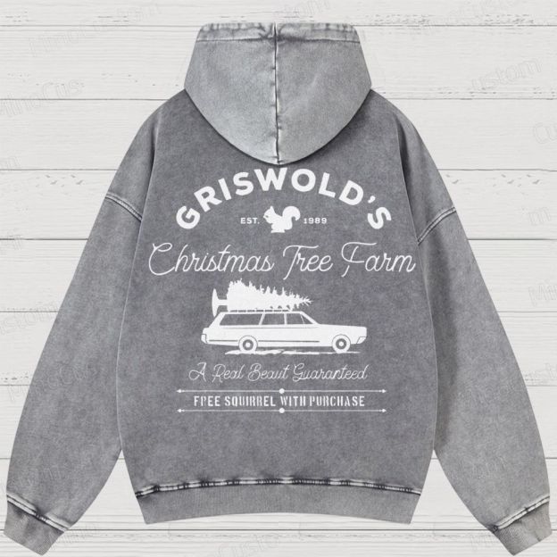 Griswold Christmas Tree Farm Washed Hoodies 