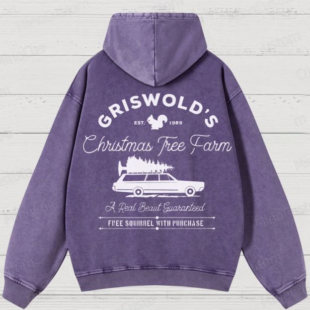Griswold Christmas Tree Farm Washed Hoodies 